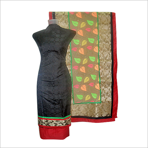Silk Embroidered Dupatta Suit