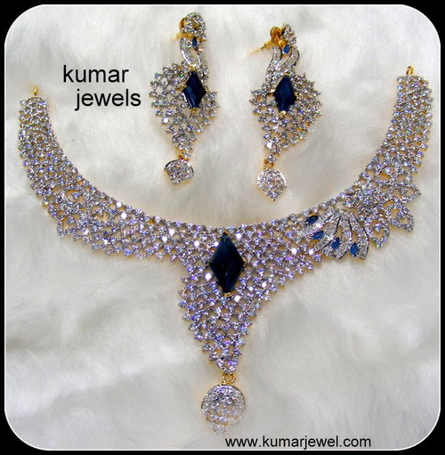 Designer Blue Stone Necklace