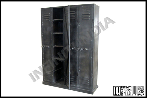 Vintage Four Door Locker - Stainless Steel, Standard Size | Attractive Look, Intricate Design, Immaculate Finish, Sturdy Build