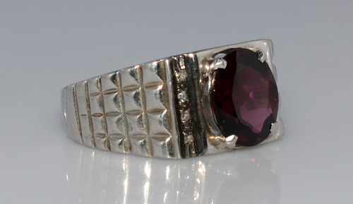 925 Diamond Gemstone Jewelry Fashion Men"s Ring 