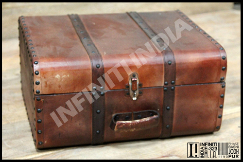 Polished Vintage Leather Storage Box
