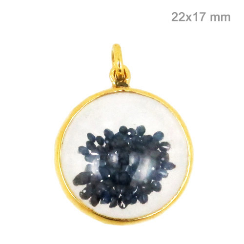 Sapphire Crystal Gold Pendant