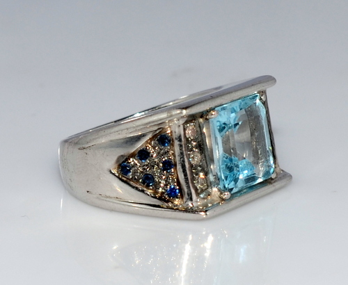 925 Gemstone Jewelry Men"s Ring