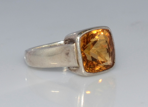 925 Topaz Gemstone Jewelry Fashion Men"s Ring