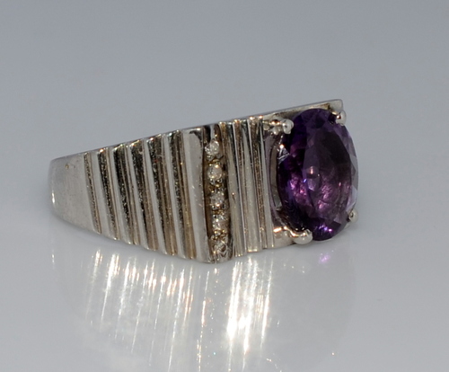 925 Diamond Gemstone Jewelry Fashion Men"s Ring