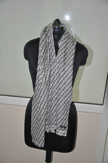 Black Check Cashmere Scarves