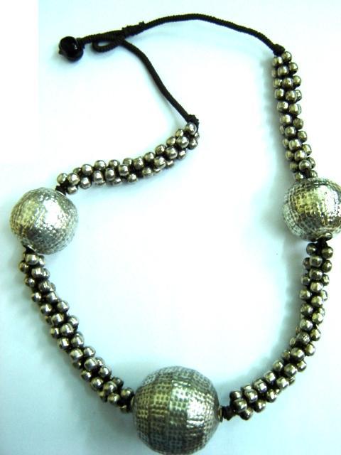 Silver Bead Chain Necklace