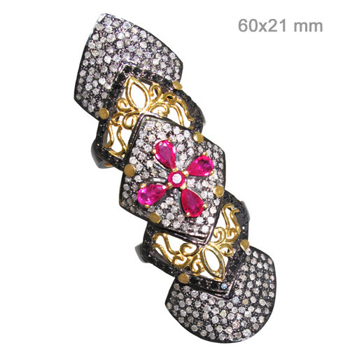 Diamond Ruby Gold Ring