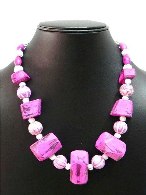 Necklace - Plastic Beads, 18 Inches, Pink | Stylish, Elegant, Durable, Versatile Accessory