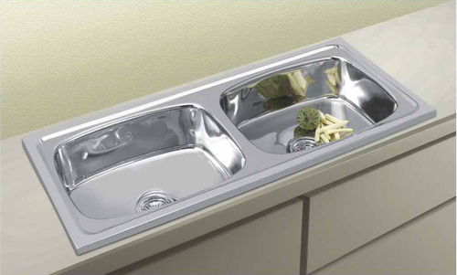 Sink 37*18*8 Global Delux Double Bowl