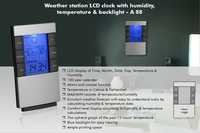 Weather Station Lcd Clock With Humidity