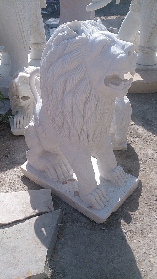 Marble Lion Statue