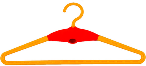 Hanger - Plastic, 17x3 Inches, Orange | Durable, Lightweight, Stylish, Space Saving, 2 kg Load Capacity