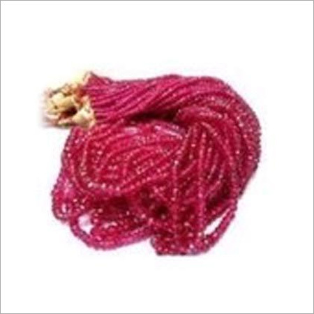 Ruby Faceted Beads