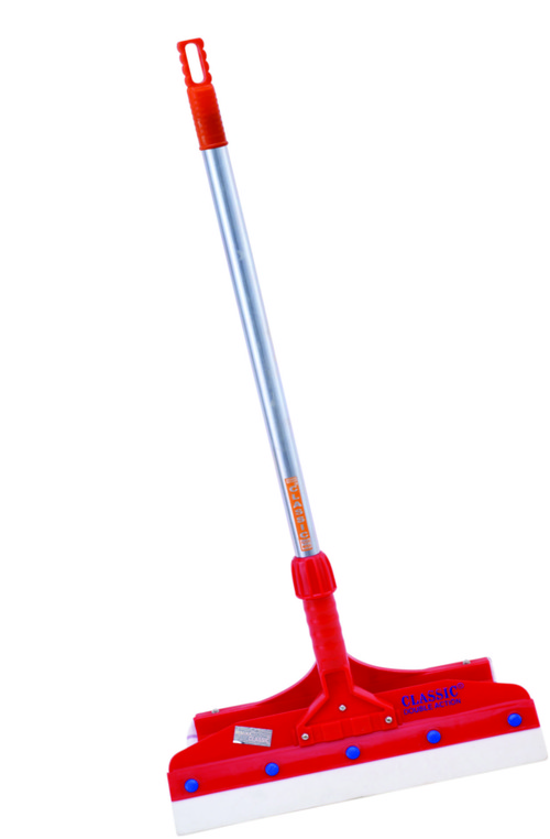 DOUBLE ACTION - Plastic Metal, 50 Inch Handle, 16 Inch Head, Red | Easy Cleaning, Durable Design, Efficient Drying, Ergonomic Handle, Wide Coverage