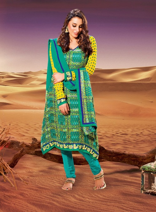 Printed Crepe Salwar Kameez