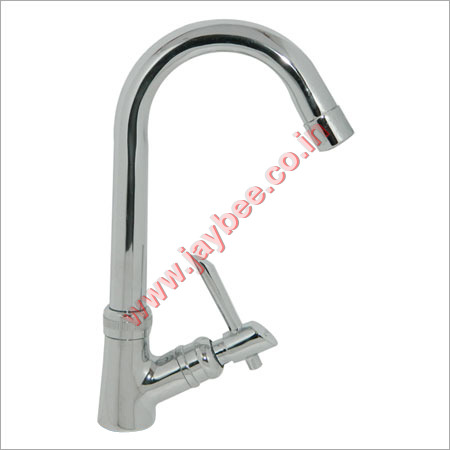 Swan Neck With Swivel Spout - Brass, 150mm Height, 200mm Reach, Chrome Finish | Swivel Spout, Hot/Cold Water, Deck Mounted, 6LPM Flow Rate, 5-Year Warranty