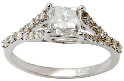 Lattest White Gold Wedding Ring, Designer Diamond Engagement Real White Gold Ring Diamond Clarity: Fl