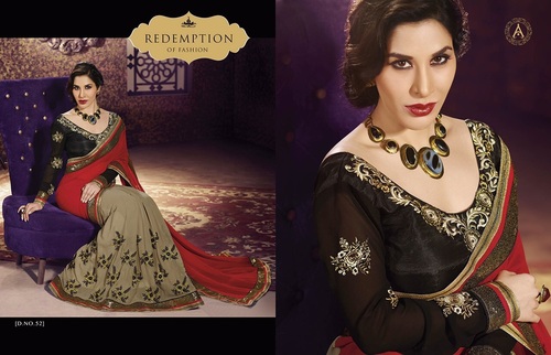 Smart Designer Embroidered Saree