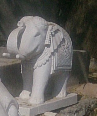 Marble Elephant Statue