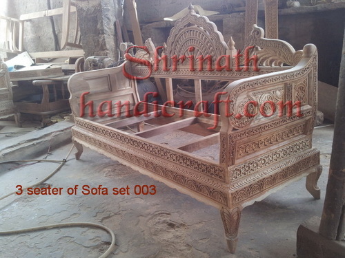 Carved Teak Sofa Set 005