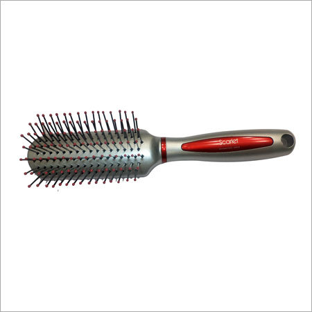 Red Silver Hair Brush