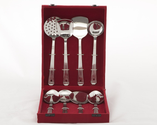 8 Pcs Serving Set Royal Design In Velvet Box