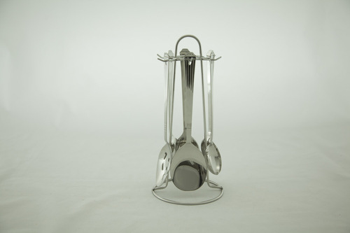 7 Pcs. Serving Set With Stand Royal Design - White Box