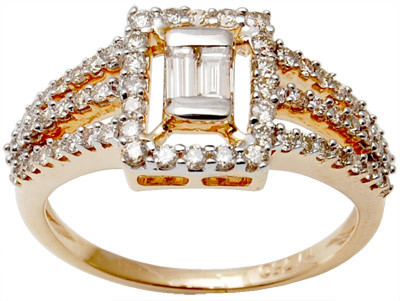 Wholesale Price Of Rose Gold Diamond Couple Ring Diamond Clarity: Fl