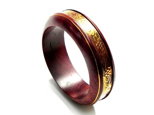 Bangles - Wood, 60-80 mm Diameter, Dark Red | Elegant Design, Polished Finish, Comfortable Fit