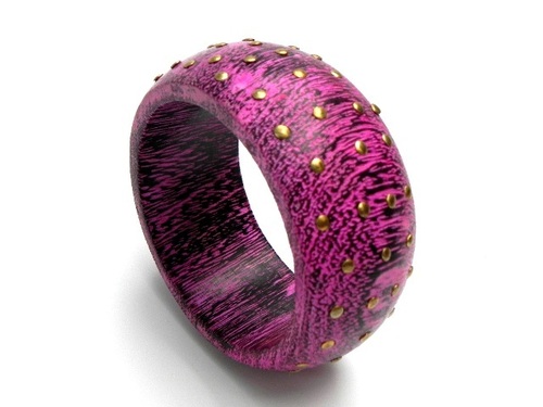 Bangles - Wood Resin, 60-70mm Diameter, Purple | Stylish, Durable, Comfortable Fit, Glossy Finish