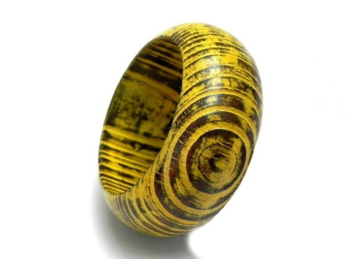 Bangles - Resin, 70 mm Diameter, Yellow | Stylish Accessory, Durable Material, Comfortable Fit, Unique Handcrafted Design, Glossy Finish