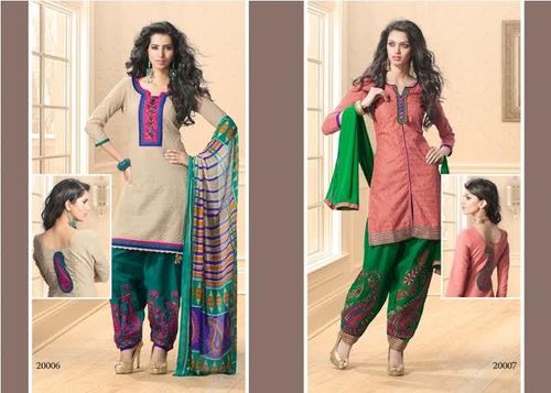 Semi stitched ladies salwar ssuit