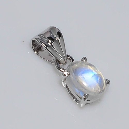 925 Sterling silver Rainbow moon Gemstone Fashion Pendant