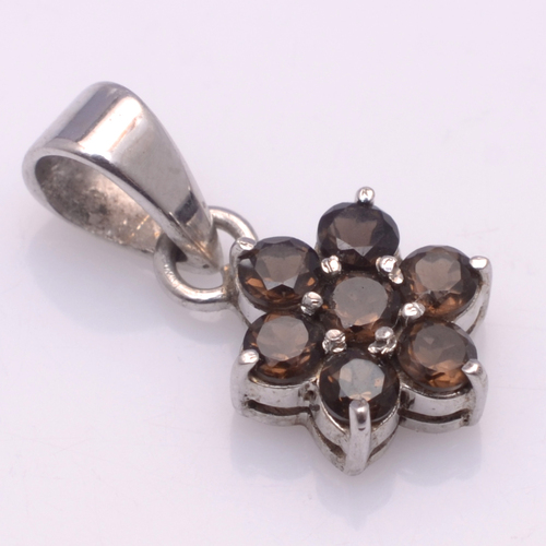 925 sreling Silver Smoky Topaz Gemstone pendant