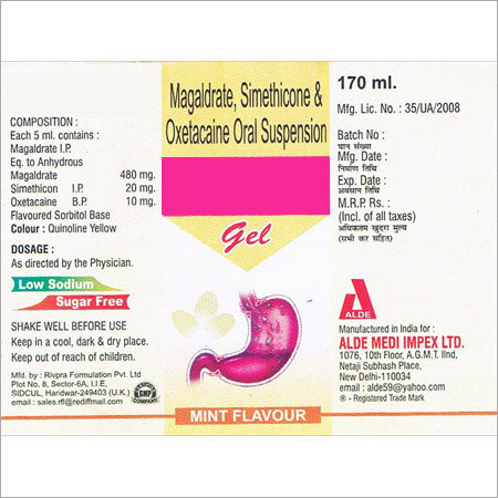 Magaldrate Simethicone Oxetacaine Suspension