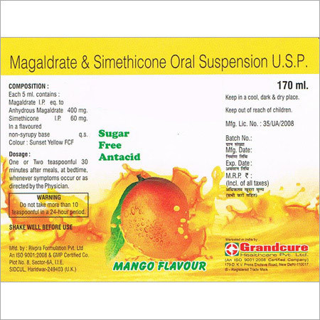 Mango Flavour Sugar Free Antacid