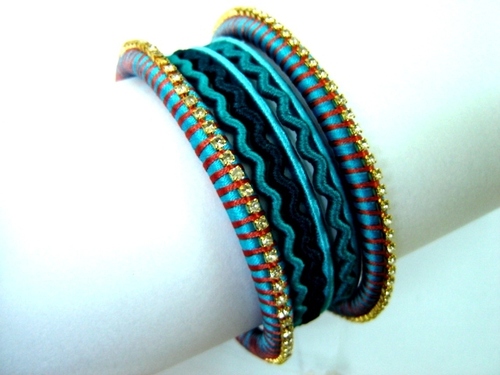 Bangle Sets - Lacquer Resin, 6-8cm Diameter, Teal | Stylish Design, Elegant Look, Comfortable Fit, Party Wear