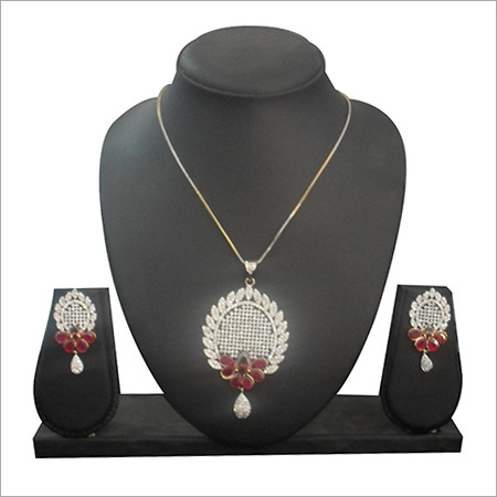 CZ Designer Pendant Set