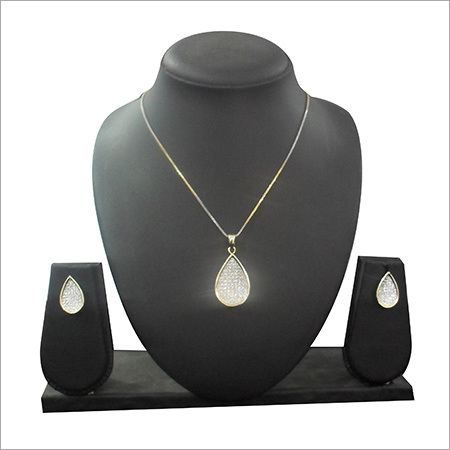 American Diamond CZ Pendant Set
