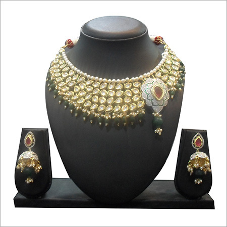 American Diamond CZ Kundan Neckless Set
