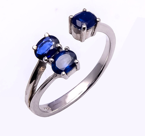 925 Sterling silver blue sapphire Ring