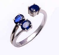 925 Sterling Silver Blue Sapphire Ring
