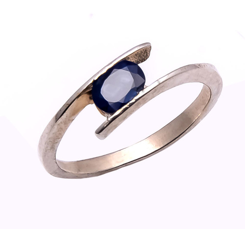 925 Sterling silver blue sapphire Ring