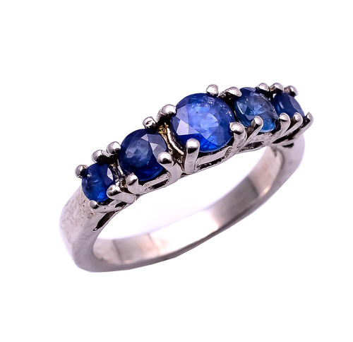 925 Sterling silver blue sapphire Ring