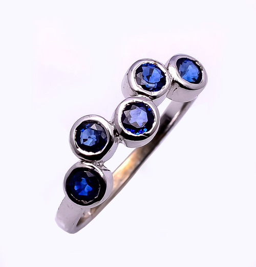 925 Sterling silver blue sapphire Ring