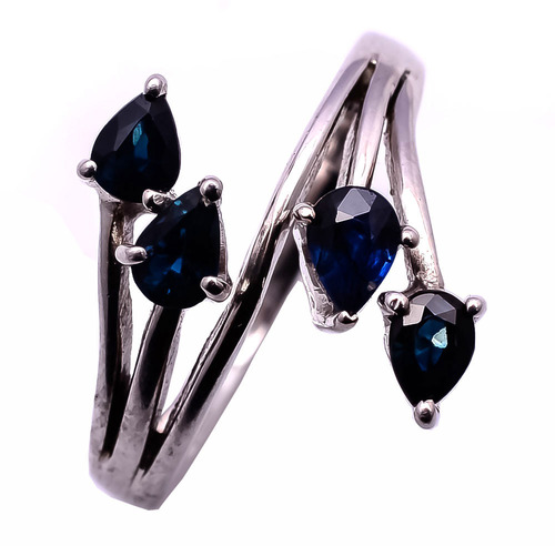 925 Sterling silver blue sapphire Ring
