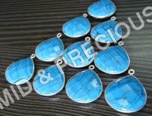 15 टुकड़ा Lot Of Turquoise Gemstone Connectors