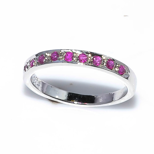 925 sterling silver Ruby Gemstone Ring band