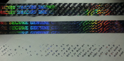 Security Holographic Anti Counterfeit Tapes